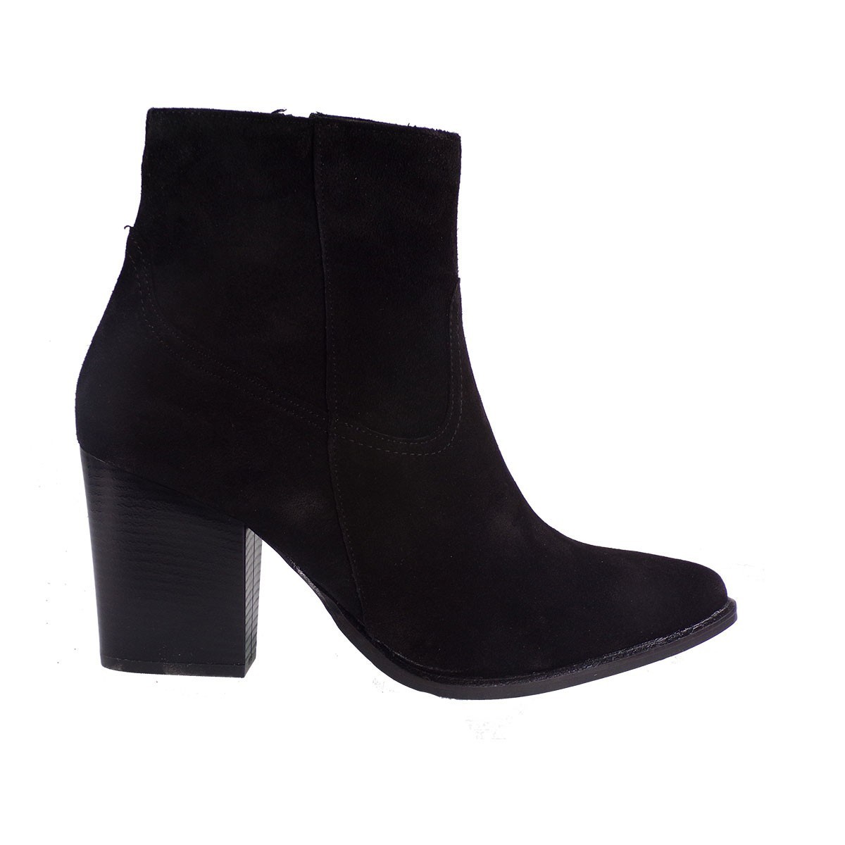 LEATHER SUEDE ANKLE BOOTS 4010 MOOD'S BLACK