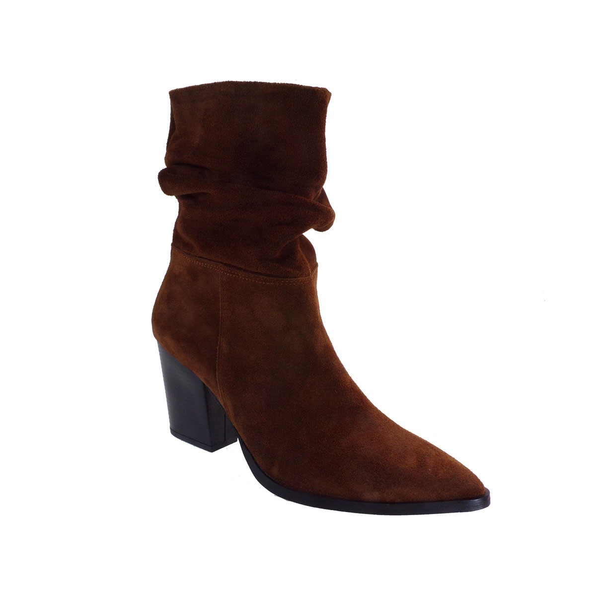 LEATHER SUEDE POINTY TOE BOOTS 7524/1 MOOD'S TABA