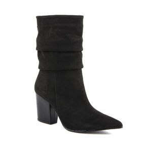 SUEDE POINTY TOE BOOTS W71260/1 ELLEN COLLECTION BLACK