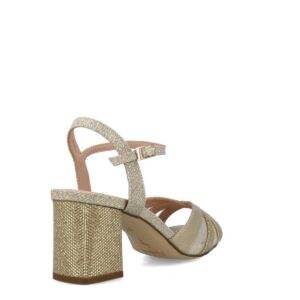 MIDDLE HEELED SANDALS WITH GLITTER 23705/1 MENBUR GOLD
