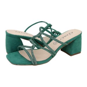 MULES WITH STRASS MIDDLE HEEL 531G075/2 AZAREY GREEN