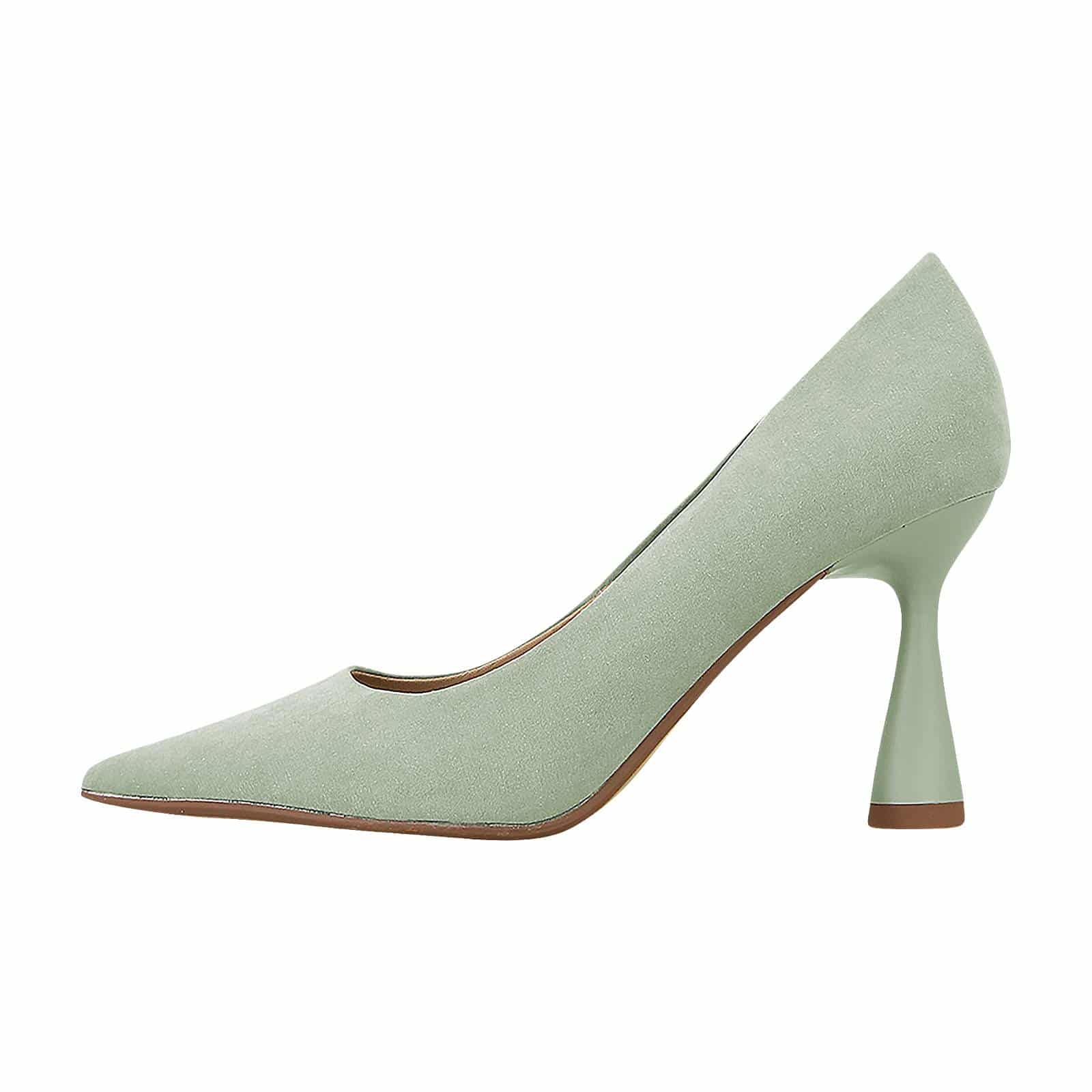 POINTY SUEDE PUMPS M3190A/3 CORINA SHOES LIGHT GREEN