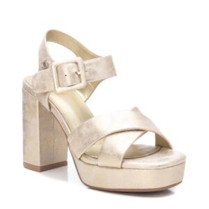 VEGAN HIGH HEELED SANDALS 141465 XTI LIGHT GOLD