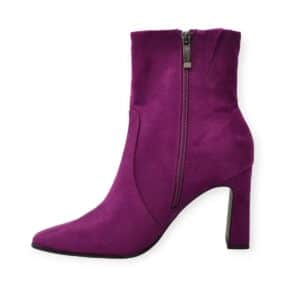 SUEDE HIGH HEELED ANKLE BOOTS 1-25022-41 525 TAMARIS PURPLE