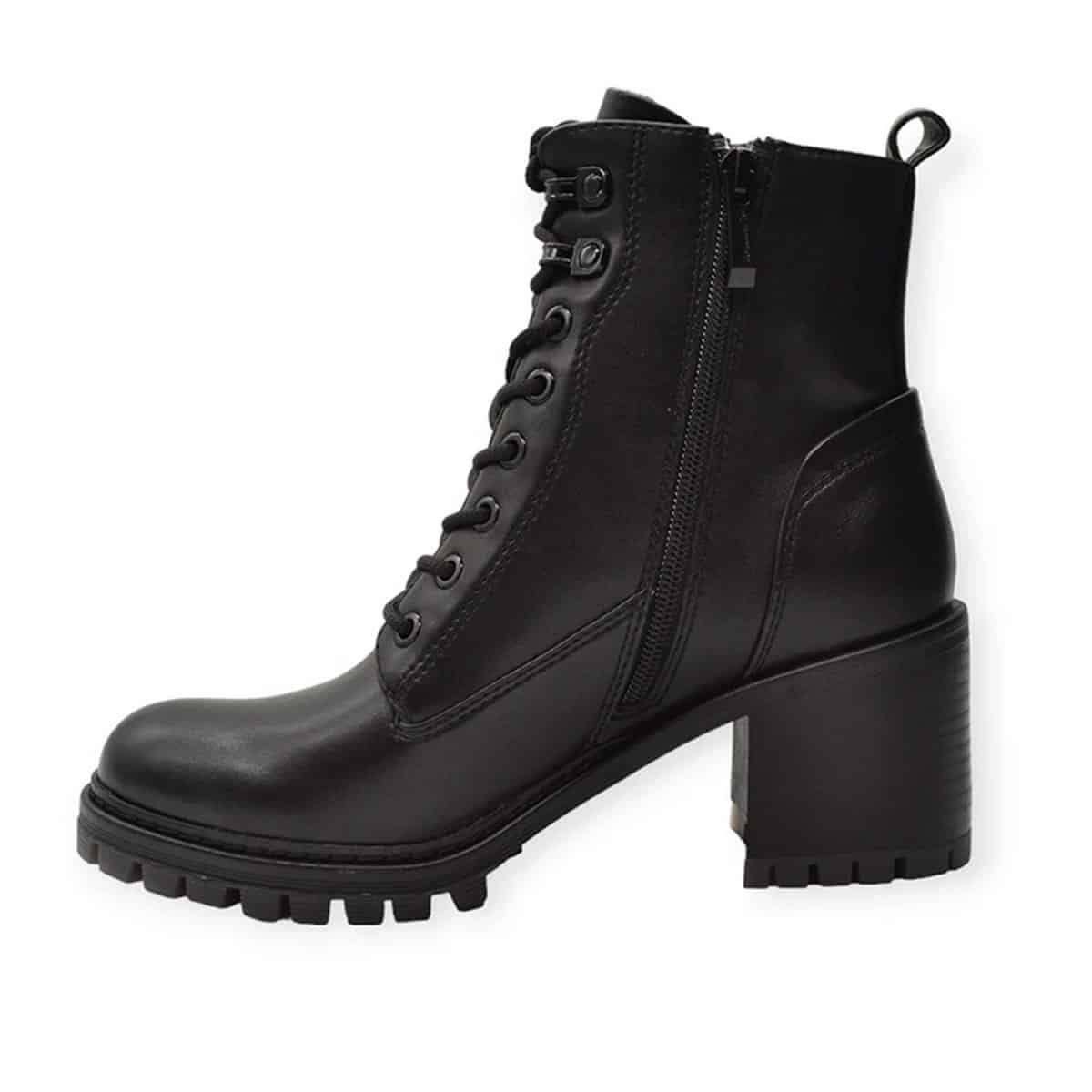 MIDDLE HEEL ARMY BOOTS WITH LACES 1-25271-41 020 TAMARIS BLACK