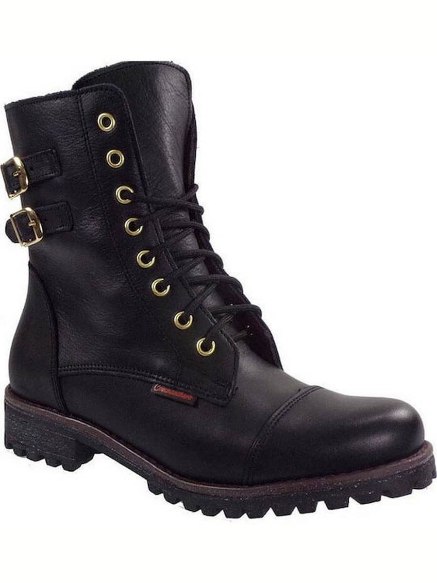 LEATHER ARMY BOOTS 518-721 COMMANCHERO BLACK
