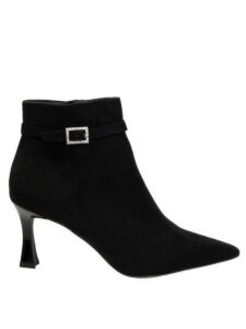 SUEDE POINTY ANKLE BOOTS 1-25329-41 001 TAMARIS BLACK