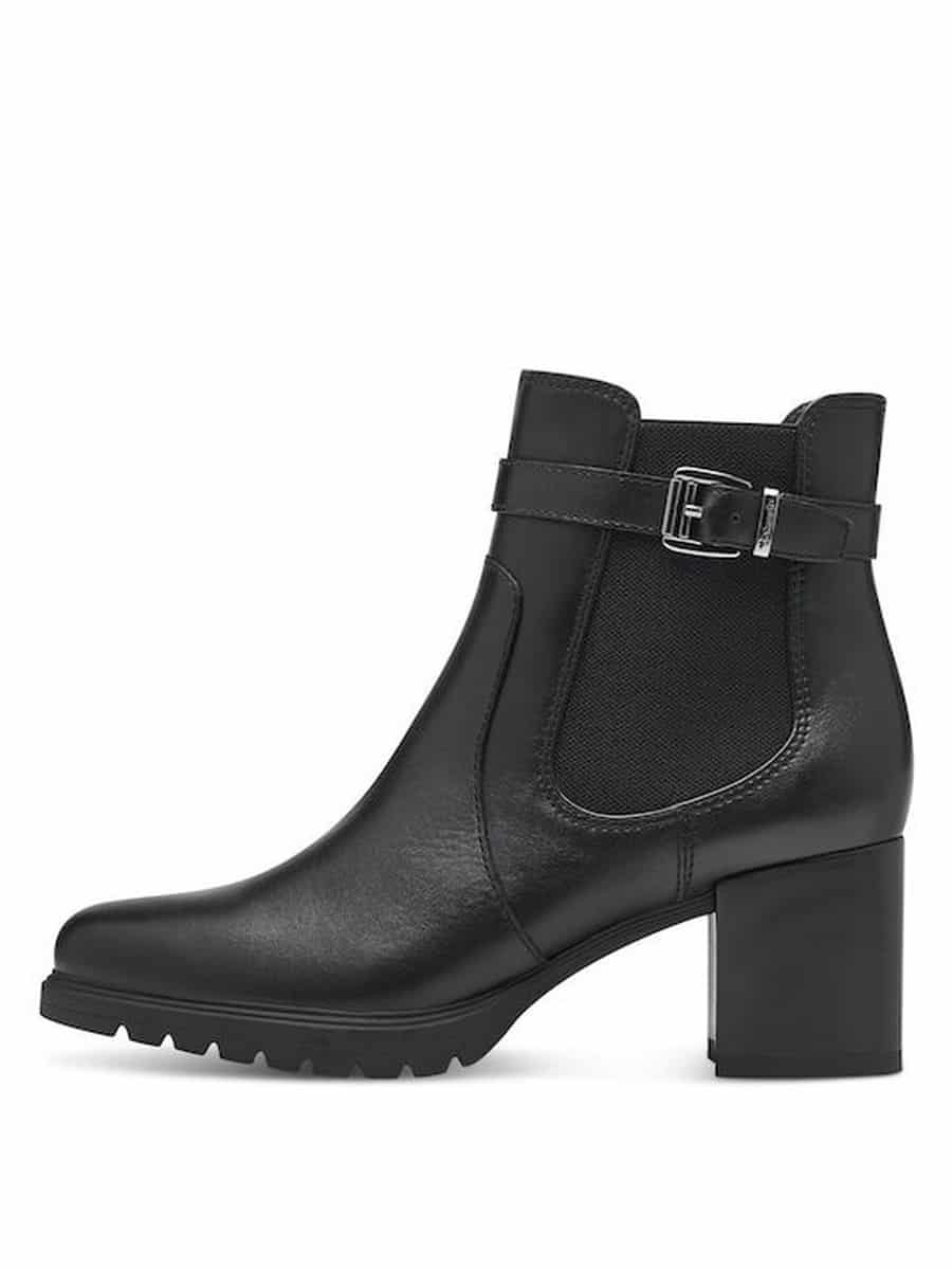 LEATHER BOOTS WITH MIDDLE HEEL 1-25385-41 001 TAMARIS BLACK