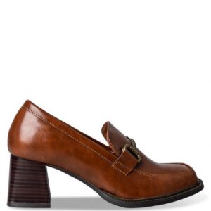 LOAFERS WITH THICK HEEL V57-18186-26 ENVIE SHOES CAMEL
