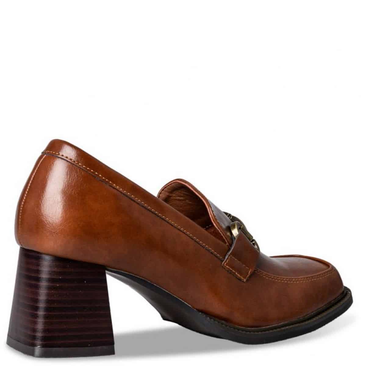 LOAFERS WITH THICK HEEL V57-18186-26 ENVIE SHOES CAMEL