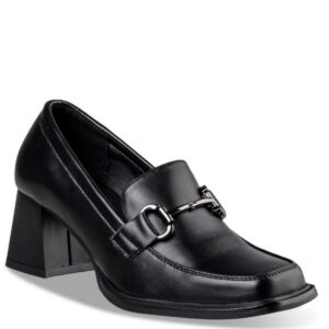 LOAFERS WITH THICK HEEL V57-18186-34 ENVIE SHOES BLACK