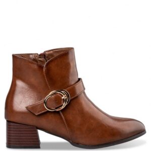 LOW HEELED ANKLE BOOTS V57-18201-26 ENVIE SHOES CAMEL