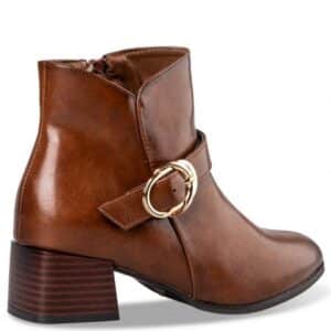 LOW HEELED ANKLE BOOTS V57-18201-26 ENVIE SHOES CAMEL