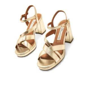 MIDDLE HEELED SANDALS WITH ANKLE STRAP 68451 MARIA MARE CHAMPAIGNE