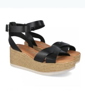 LEATHER PLATFORMS 5445 OH MY SANDALS BLACK