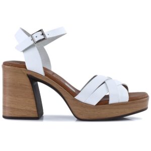 LEATHER HIGH HEELED SANDALS 5398/2 OH MY SANDALS WHITE