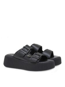 LEATHER ANATOMIC PLATFORMS 1-27217-42 001 TAMARIS BLACK