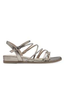 FLAT SANDALS WITH STRAPS AND STRASS 1-28103-42 933 TAMARIS LIGHT GOLD