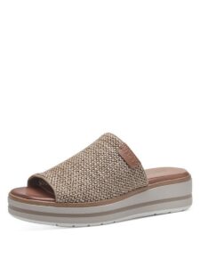 VEGAN ANATOMIC FLATFORM MULES 8-27273-42 314 JANA SHOES BEIGE
