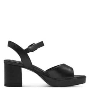 VEGAN CHUNKY HEELED SANDALS 8-28379-42 001 JANA SHOES BLACK