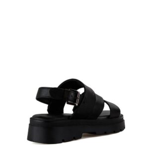 LEATHER FLATFORM SANDALS 5-28200-42 001 S.OLIVER BLACK