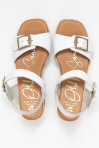 LEATHER PLATFORMS 5459/2 OH MY SANDALS WHITE