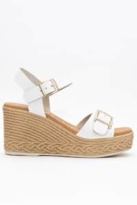 LEATHER PLATFORMS 5459/2 OH MY SANDALS WHITE