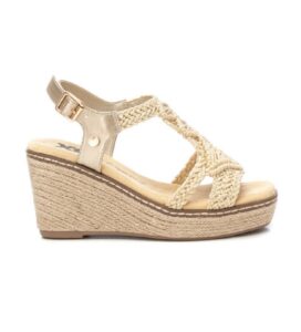 KNITTED PLATFORM SANDALS 142753 XTI LIGHT GOLD