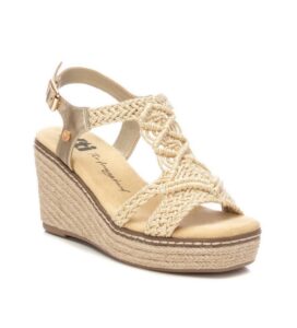 KNITTED PLATFORM SANDALS 142753 XTI LIGHT GOLD