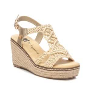 KNITTED PLATFORM SANDALS 142753 XTI LIGHT GOLD