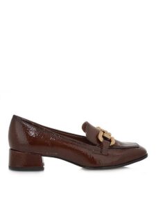 LOW HEELED LOAFERS 1-24316-43 305 TAMARIS PATENT COGNAC