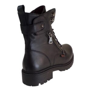 LEATHER ARMY BOOTS WITH ZIPPER 5546-721 COMMANCHERO BLACK