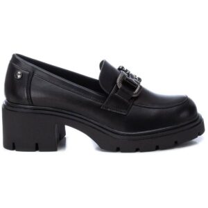 ECO LEATHER CHUNKY HEEL LOAFERS 143105 XTI SHOES BLACK