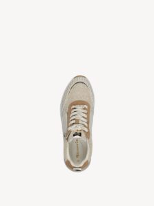 ECO LEATHER SNEAKERS WITH ZIPPER 1-23732-41 430 TAMARIS BEIGE