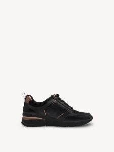 ECO LEATHER SNEAKERS WITH ZIPPER 1-23721-42 096 TAMARIS BLACK