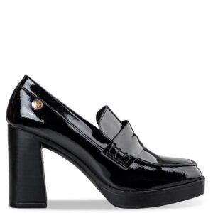 PLATFORM HEEL LOAFERS E15-20332 ENVIE SHOES BLACK