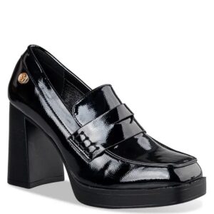 PLATFORM HEEL LOAFERS E15-20332 ENVIE SHOES BLACK