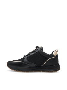 ECO LEATHER SNEAKERS WITH ZIPPER 1-23732-41 098 TAMARIS BLACK