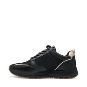 ECO LEATHER SNEAKERS WITH ZIPPER 1-23732-41 098 TAMARIS BLACK