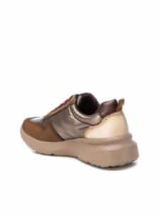 ECO LEATHER SUEDE SNEAKERS WITH SHINY TEXTILE 143359 XTI SHOES TAUPE