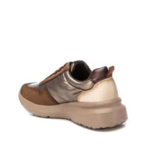 ECO LEATHER SUEDE SNEAKERS WITH SHINY TEXTILE 143359 XTI SHOES TAUPE