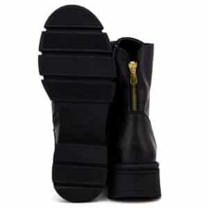 LEATHER ARMY BOOTS WITH ZIPPER 51188-721 COMMANCHERO BLACK