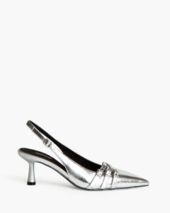 SLINGBACK PUMPS M4695 CORINA SHOES SILVER