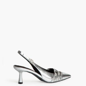 SLINGBACK PUMPS M4695 CORINA SHOES SILVER