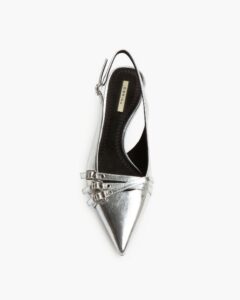 SLINGBACK PUMPS M4695 CORINA SHOES SILVER