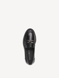 SHINY MOCASSINS WITH BLACK DETAIL 1-24604-43 001 TAMARIS BLACK