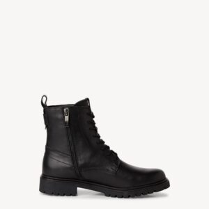 LEATHER ARMY BOOTS 1-25402-43 001 TAMARIS BLACK