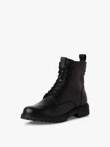 LEATHER ARMY BOOTS 1-25402-43 001 TAMARIS BLACK