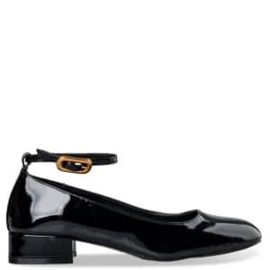 SHINY BALLERINAS E84-20425-34 ENVIE SHOES BLACK