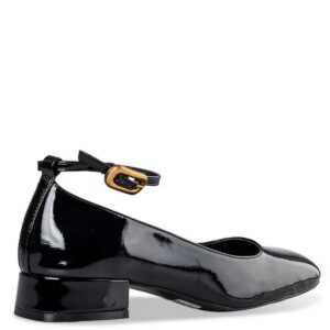 SHINY BALLERINAS E84-20425-34 ENVIE SHOES BLACK